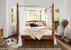Himmelbett Akazie 140x200x224 honig lackiert OXFORD #0244 Bild 3
