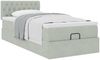 vidaXL Ottoman-Bett mit Matratze Hellgrau 80x200 cm Samt 3311807 Bild 4