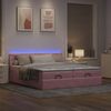 vidaXL Ottoman-Bett mit Matratzen & LEDs Rosa 200x200 cm Samt 3312970 Bild 3