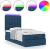 vidaXL Ottomane Bett mit Matratze & LEDs Blau 90x200 cm Stoff 3314147 Bild 5