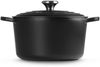 Le Creuset Signature Gusseisen-Bräter mit Deckel, Für alle Herdarten und Induktion geeignet, Rund, Schwarz, 24,0 cm, 5 Bild 3