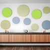 Rheinland Möbel FocusWall WAR07 – Runder Akustik-Wandabsorber Ø 70 cm in Stofffarbe Madura inkl. Montage-Set - Made in Germany - Klasse A, Stoffbezug, schwer entflammbar Bild 4