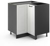 Eckunterschrank R-Line Weiß Landhaus 75.6 cm ohne Arbeitsplatte Vicco Bild 4