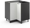 Eckunterschrank R-Line Weiß Landhaus 75.6 cm ohne Arbeitsplatte Vicco Bild 5