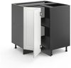 Eckunterschrank R-Line Weiß Landhaus 75.6 cm ohne Arbeitsplatte Vicco Bild 3