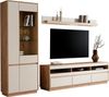 Home affaire Wohnwand Sonora, moderne Anbauwand, Komplettset in Kaschmir/Eiche, (Komplett-Set, 3-St), enthält Vitrine, Lowboard und Wandboard, 292 cm breit Bild 3