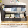 KIMENICH Jugendbett Polsterbett mit LED, Ladestation & Bettkas, Daybett, Schlafsofa (Ohne Matratze), Tagesbett für Schlaf- und Gästezimmer in 90 x 200 cm Bild 4