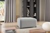 Ecksofa Designersofa MEGAN XS inkl. Hocker Stoff Salvador Hellgrau Ottomane Rechts Bild 2