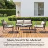 HOMAVO Gartenlounge-Set mit Couchtisch, 4-Sitzer aus Polyrattan, wasser- & UV-beständig, hohe Belastbarkeit, für Balkon, Terrasse & Garten Bild 4