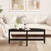 vidaXL Couchtisch Schwarz 118x63x45 cm Massivholz Kiefer 822321 Bild 3