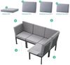Sieger Lugo Rückenkissen schmal mit Sunproof® Stoffbezug, Hellgrau 42 x 8 x 53 cm Bild 2