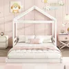 Hausbett mit Lattenrost und Kopfteil, 140x200 cm, Kinderbett, Holzbett, Kiefer Bild 2