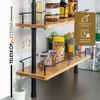 Teleskop-Regal aus Bambus, Teleskopgewürzregal, 2 Regale mit Schutzgitter, schwarz Bild 4