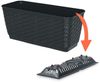Spetebo Blumenkasten Balkon Blumenkasten mit Halterung und Bewässerungssystem (Set, 6 St, Blumenkasten mit Halterungen), Kunststoff Geländer Pflanztopf in anthrazit Bild 3