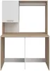 Vente-unique - ARNEKO Waschküche Holz, Platte BeigeWeiß - B 65,8 cm x H 184,4 cm x L 129 cm Bild 2