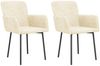 Esszimmerstühle 2 Stk. Creme Samt [344788] Bild 2