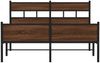 vidaXL Bettgestell ohne Matratze Braun Eiche 140x190 cm Holzwerkstoff 4017344 Bild 4