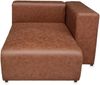 Sofa Suldal 3-Sitzer mit Longchair Wildlederimitat Hellbraun [en. casa] Bild 5