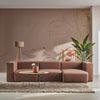 Sofa Suldal 3-Sitzer mit Longchair Wildlederimitat Hellbraun [en. casa] Bild 2