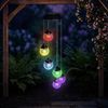 RGB LED Solarwindspiel, Farbwechsel Glaskugeln, H 60 cm Bild 3