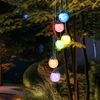RGB LED Solarwindspiel, Farbwechsel Glaskugeln, H 60 cm Bild 4