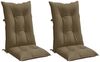 vidaXL Hochlehner-Auflagen 2 Stk. Melange Taupe 120x50x7 cm Stoff 4002370 Bild 4