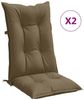 vidaXL Hochlehner-Auflagen 2 Stk. Melange Taupe 120x50x7 cm Stoff 4002370 Bild 2