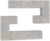 vidaXL TV-Wandschrank Betongrau Holzwerkstoff 3114585 Bild 2