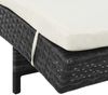 vidaXL Sonnenliege mit Rollen und Auflage Poly Rattan Schwarz 44454 Bild 5