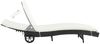 vidaXL Sonnenliege mit Rollen und Auflage Poly Rattan Schwarz 44454 Bild 2