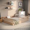 CADANI Kinderbett CADANI Timi Kinderbett Montessori Bodenbett (Rausfallschutz abnehmbar), Bodenbett mit Roll-Lattenrost Bild 5