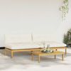 vidaXL Mittelsofa Einheit Helles Akazie und cremeweiß 240 x 80 x 82 cm 3418152 Bild 3