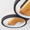 hofstein Deckenleuchte »Caces« dimmbare Deckenlampe aus Metall/Holz in Schwarz/Natur/Weiß, 3000 Kelvin Bild 3