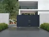 Vente-unique - TOROMA Eingangstor Metall Grau - B 4,6 cm x H 178 cm x L 396 cm Bild 2