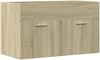 Waschbeckenunterschrank Sonoma-Eiche 90 x 38,5 x 46 Holzwerkstoff Bild 2