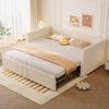 REDOM Polsterbett Doppelbett Schlafsofa (mit Lattenrosten, Multifunktionsbett aus hautfreundlichem Samtstoff 90/180*200 cm, Daybett Tagesbett Schlafsofa), Ohne Matratze Bild 5