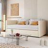 REDOM Polsterbett Doppelbett Schlafsofa (mit Lattenrosten, Multifunktionsbett aus hautfreundlichem Samtstoff 90/180*200 cm, Daybett Tagesbett Schlafsofa), Ohne Matratze Bild 2