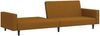 vidaXL Schlafsofa 2-Sitzer Braun Samt 375945 Bild 4