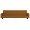 vidaXL Schlafsofa 2-Sitzer Braun Samt 375945 Bild 5