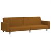 vidaXL Schlafsofa 2-Sitzer Braun Samt 375945 Bild 2