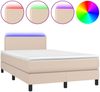 vidaXL Boxspringbett mit Matratze & LED Cappuccino-Braun 120x190 cm 3270128 Bild 2