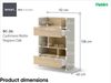 MEBLINI Wohnzimmerschrank für Schrankbett Bed Concept - Hochschrank mit Regalen, Fächern und Schublade - BC-26 - Kaschmir/Nagano Eiche Bild 5