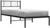 vidaXL Bettgestell mit Kopfteil Metall Schwarz 75x190 cm 372169 Bild 3