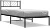 vidaXL Bettgestell mit Kopfteil Metall Schwarz 75x190 cm 372169 Bild 2