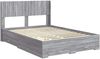 vidaXL Bettgestell mit Stauraum und Kopfteil Grau Sonoma Holzwerkstoff 3414496 Bild 4