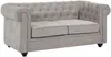 Vente-unique - CHESTERFIELD Sofa Stoff Grau - B 88 cm x H 72 cm x L 165 cm Bild 3