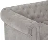 Vente-unique - CHESTERFIELD Sofa Stoff Grau - B 88 cm x H 72 cm x L 165 cm Bild 4