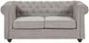 Vente-unique - CHESTERFIELD Sofa Stoff Grau - B 88 cm x H 72 cm x L 165 cm Bild 2