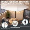 Kingsleeve Sonnenschirm, halbrund, wasserabweisend, UV-Schutz 50+, Stahl creme, 270 cm Bild 3