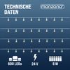 Lichterkette 60m 600 LED warmweiß transparent Fernbedienung Bild 3
